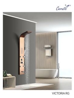 Панель душевая Cerutti SPA Victoria RG CT9977 розовое золото